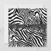 Zebra Photo Sweet 16 Party Kaart (Achterkant)