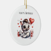 Zebra Piloot Verjaardag Keramisch Ornament (Rechts)