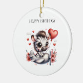 Zebra Piloot Verjaardag Keramisch Ornament (Links)