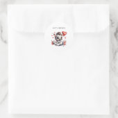 Zebra Piloot Verjaardag Ronde Sticker (Tas)