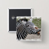 Zebra Pin glimlachen Vierkante Button 5,1 Cm (Voorkant /achterkant)