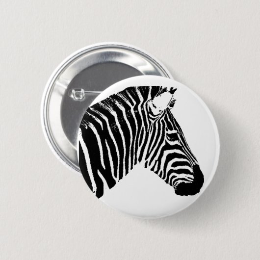 Zebra Pin Ronde Button 5,7 Cm (Voorkant /achterkant)