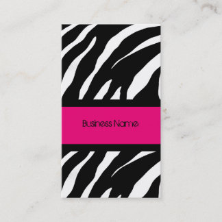 ZEBRA PINK EN ZWARTE Visitekaartje