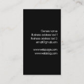 ZEBRA PINK EN ZWARTE Visitekaartje (Achterkant)