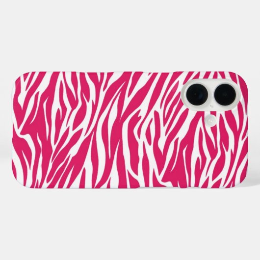 Zebra Pink Stripes Case-Mate iPhone Case (Achterkant (horizontaal))