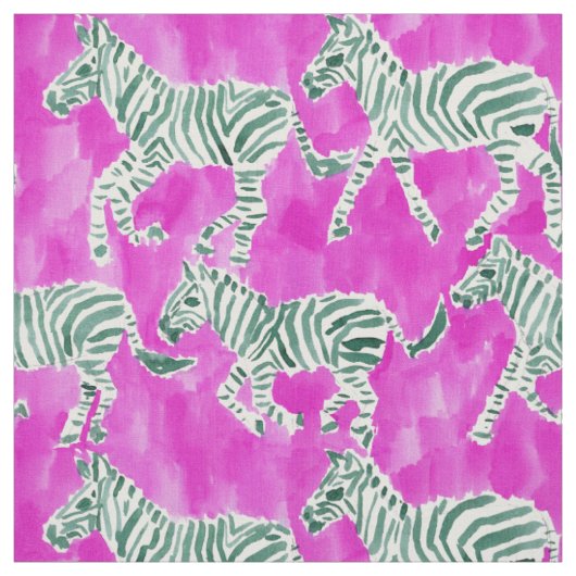 ZEBRA PLAY Chic Safari Waterverf Stof (Swatch)