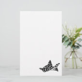 Zebra plecostomus pleco vis Briefpapier (Staand voorkant)