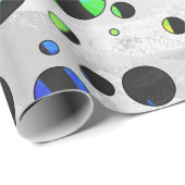 Zebra Polka Dot Black en Rainbow Print Cadeaupapier (Rol Hoek)