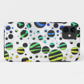 Zebra Polka Dot Black en Rainbow Print Case-Mate iPhone Case (Achterkant (horizontaal))