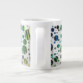 Zebra Polka Dot Black en Rainbow Print Grote Koffiekop (Achterkant)