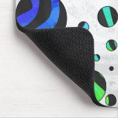 Zebra Polka Dot Black en Rainbow Print Muismat (Hoek)