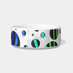 Zebra Polka Dot Black en Rainbow Print Voerbakje