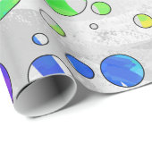 Zebra Polka Dot Rainbow en White Print Cadeaupapier (Rol Hoek)