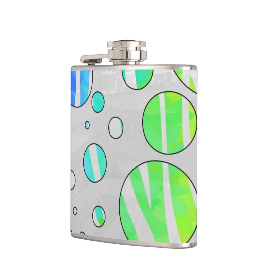 Zebra Polka Dot Rainbow en White Print Heupfles (Links)