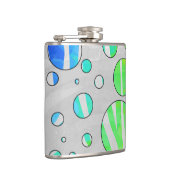 Zebra Polka Dot Rainbow en White Print Heupfles (Rechts)