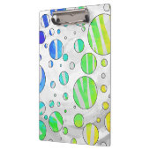 Zebra Polka Dot Rainbow en White Print Klembord (Links)