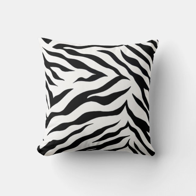 Zebra Polyester Sierkussen (16 x 16 inch)" (Voorkant)