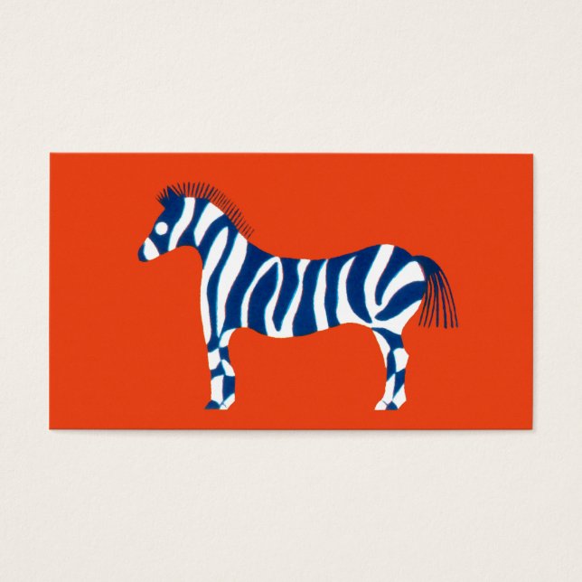 Zebra Pop Art Visitekaartjes (Voorkant)