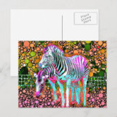 Zebra Pop Briefkaart (Voorkant / Achterkant)