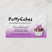 Zebra Pop Cupcakes - ombre paars Visitekaartje (Achterkant)