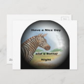 Zebra-portret, Amboseli: de geest van de savanne Briefkaart (Voorkant / Achterkant)