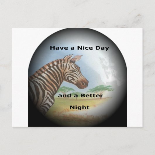 Zebra-portret, Amboseli: de geest van de savanne Briefkaart (Voorkant)