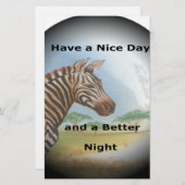 Zebra-portret, Amboseli: de geest van de savanne Briefpapier (Voorkant / Achterkant)