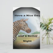 Zebra-portret, Amboseli: de geest van de savanne Briefpapier (Staand voorkant)