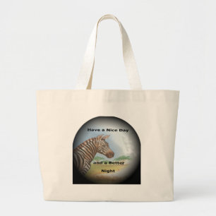 Zebra-portret, Amboseli: de geest van de savanne Grote Tote Bag