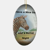 Zebra-portret, Amboseli: de geest van de savanne Keramisch Ornament (Rechts)