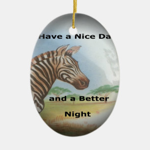 Zebra-portret, Amboseli: de geest van de savanne Keramisch Ornament