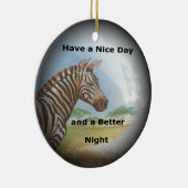 Zebra-portret, Amboseli: de geest van de savanne Keramisch Ornament (Rechts)