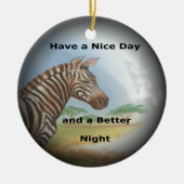 Zebra-portret, Amboseli: de geest van de savanne Keramisch Ornament (Voorkant)