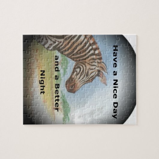 Zebra-portret, Amboseli: de geest van de savanne Legpuzzel (Horizontaal)