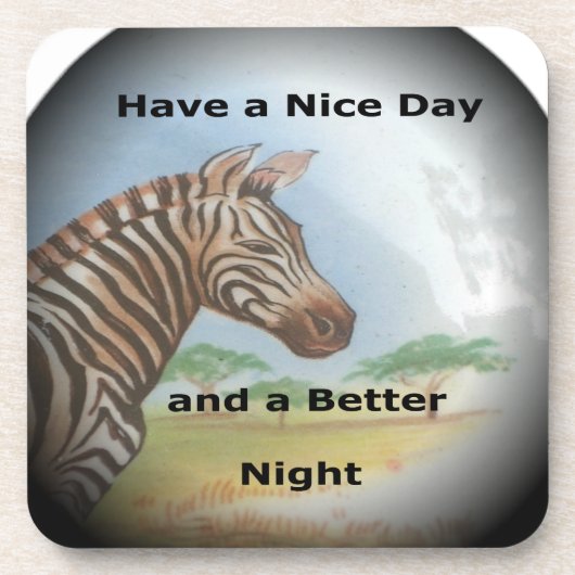 Zebra-portret, Amboseli: de geest van de savanne Onderzetter (Voorkant)