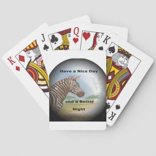 Zebra-portret, Amboseli: de geest van de savanne Speelkaarten (Achterkant)