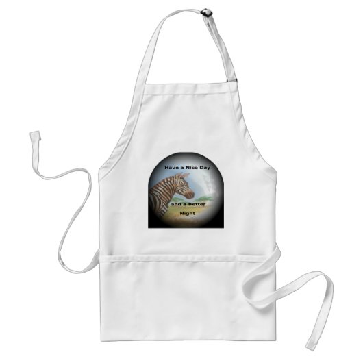 Zebra-portret, Amboseli: de geest van de savanne Standaard Schort (Voorkant)