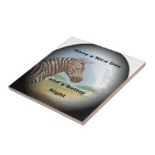 Zebra-portret, Amboseli: de geest van de savanne Tegeltje (Zijkant)