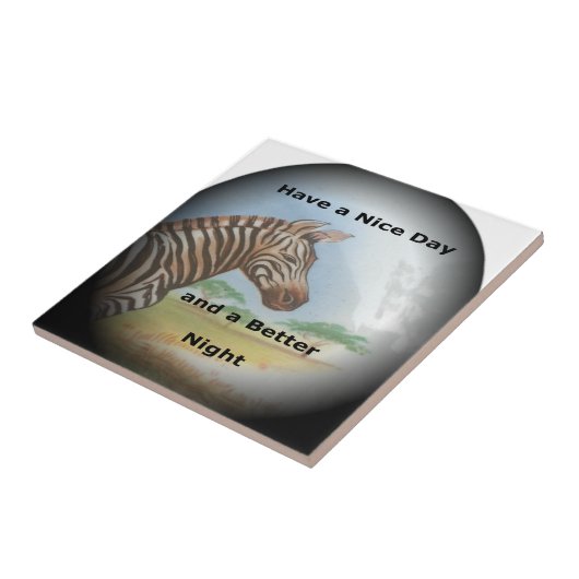 Zebra-portret, Amboseli: de geest van de savanne Tegeltje (Zijkant)