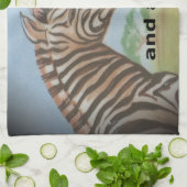 Zebra-portret, Amboseli: de geest van de savanne Theedoek (Gevouwen)