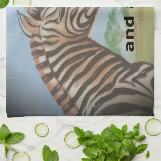 Zebra-portret, Amboseli: de geest van de savanne Theedoek (Gevouwen)