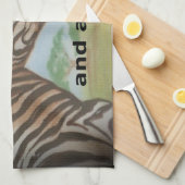 Zebra-portret, Amboseli: de geest van de savanne Theedoek (Quarter Fold)