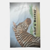 Zebra-portret, Amboseli: de geest van de savanne Theedoek (Verticaal)