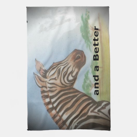 Zebra-portret, Amboseli: de geest van de savanne Theedoek (Verticaal)