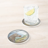 Zebra-portret, Amboseli: de geest van de savanne Zandsteen Onderzetter (Zijkant)