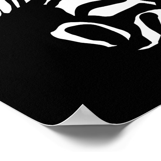 Zebra Portret Poster Art (Hoek)