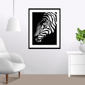 Zebra Portret Poster Art