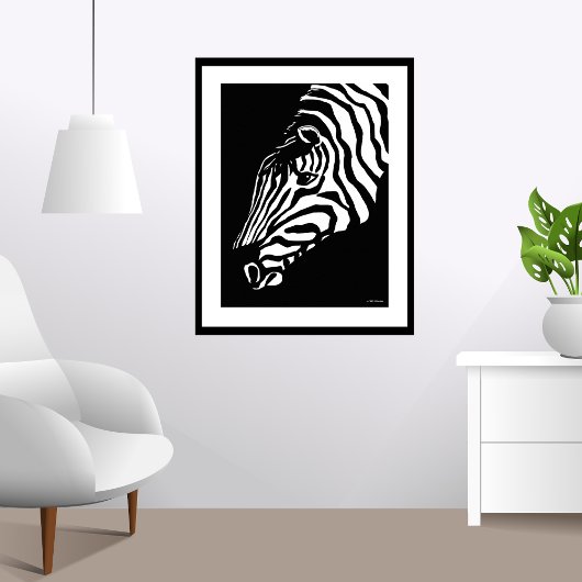 Zebra Portret Poster Art