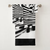 Zebra portret zwart-wit bad handdoek (Insitu)