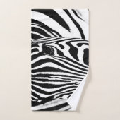 Zebra portret zwart-wit bad handdoek (Handdoek)